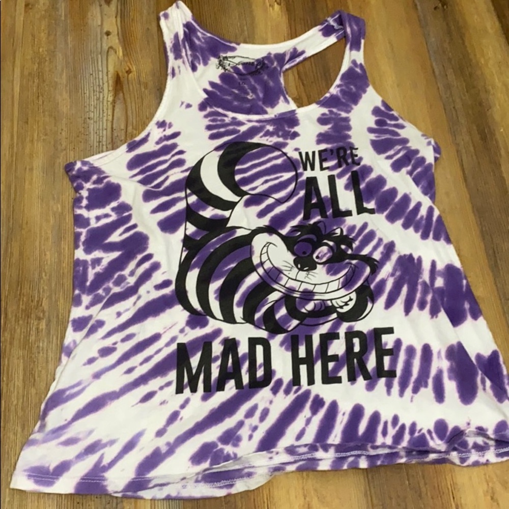 Purple tie-dye Alice wonderland shirt